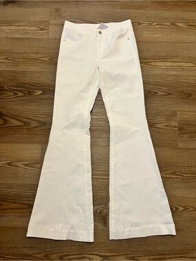 Stella McCartney White High Rise Flare Jeans Bell Bottoms Denim 27